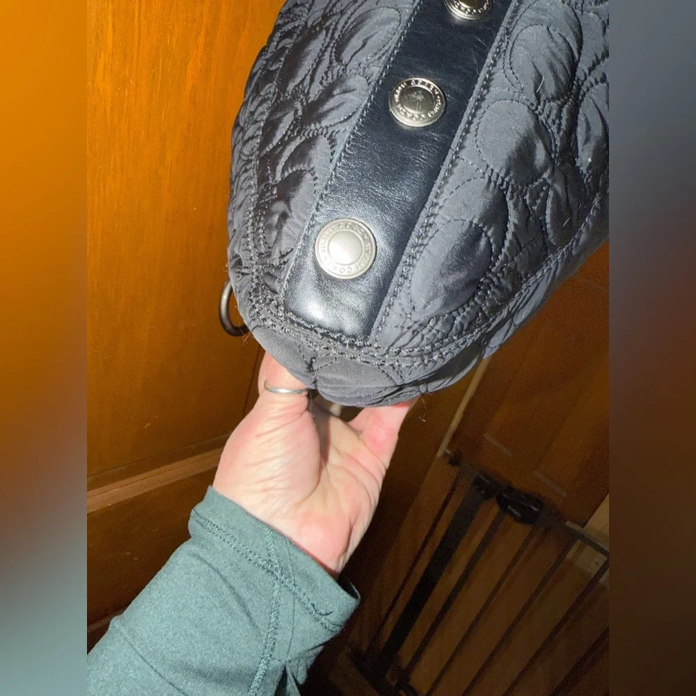 Vintage Coach Soho Quilted Rabbit Fur Hobo Y2K - Picture 10 of 15